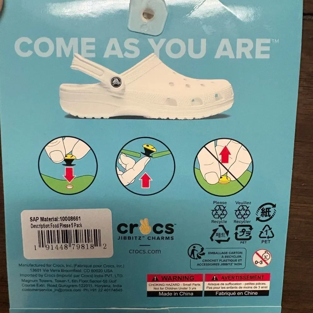 NWT CROCS Foodie Jibbitz Charms Set